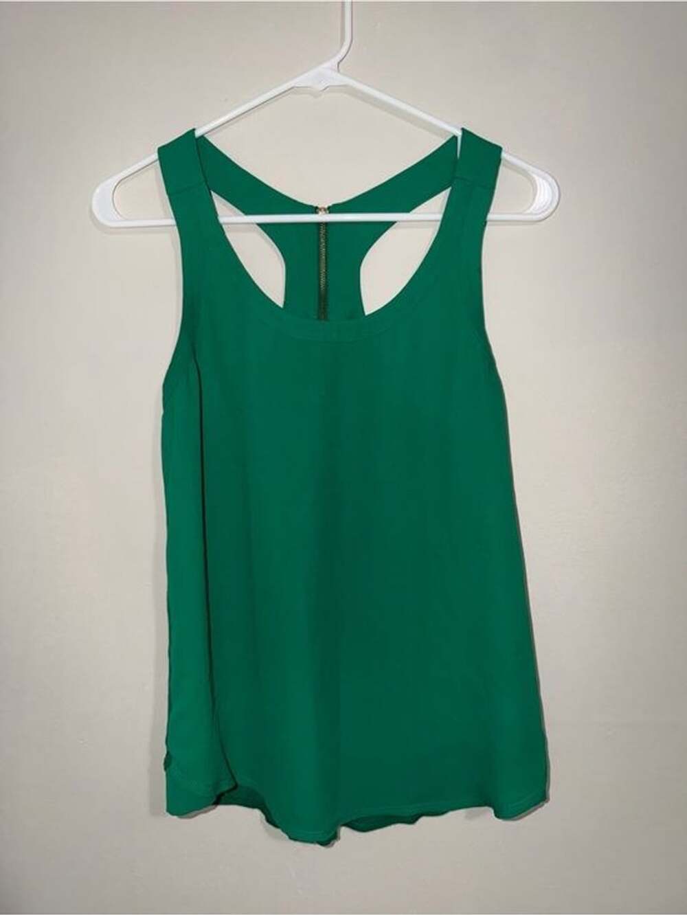 Express Women’s XS Green Cutout Back Zip Tank Top